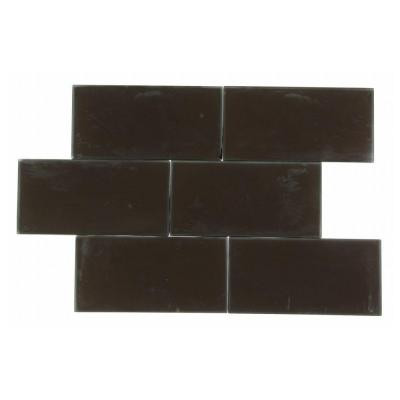 Contempo 3 in. x 6 in. Mahogany Frosted Glass Tile-DISCONTINUED