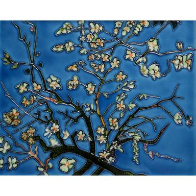 Van Gogh, Branches of an Almond Tree in Blossom Trivet and Wall Accent 11 in. x 14 in. Tile (felt back)-DISCONTINUED