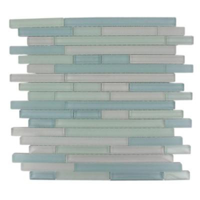 Temple Coast 12 in. x 12 in. x 8 mm Glass Mosaic Floor and Wall Tile