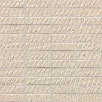 Identity Bistro Cream Fabric 12 x 12 x 9-1/2 Porcelain Sheet-Mount Mosaic Floor/Wall Tile (9 sq. ft. /case)-DISCONTINUED