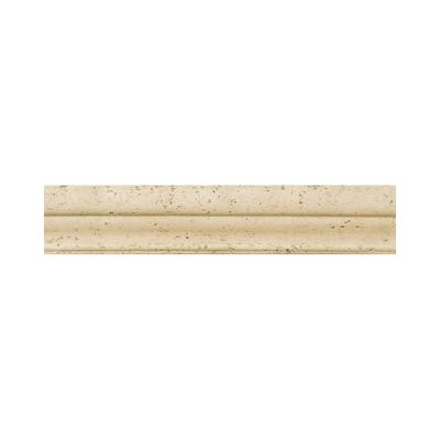 Brancacci Windrift Beige 2 in. x 12 in. Ceramic Chair Rail Accent Wall Tile
