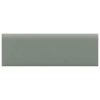Semi-Gloss 2 in. x 6 in. Cypress Ceramic Bullnose Wall Tile-DISCONTINUED