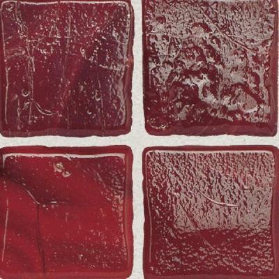 Sonterra Glass Scarlet 12 in. x 12 in. x 6mm Glass Sheet Mounted Mosaic Wall Tile (10 sq. ft. / case)-DISCONTINUED
