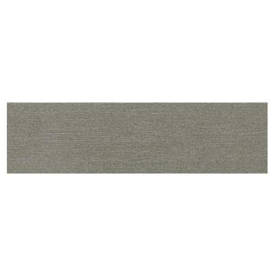 Identity Metro Taupe Grooved 4 in. x 24 in. Polished Porcelain Bullnose Floor and Wall Tile
