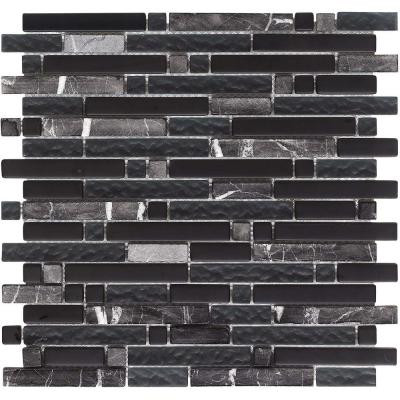 Varietals Zinfandel-1652 Stone And Glass Blend 12 in. x 12 in. Mesh Mounted Floor & Wall Tile (5 sq. ft.)