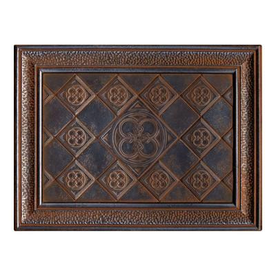 Castle Metals 12 in. x 16 in. Wrought Iron Metal Clover Mural Wall Tile