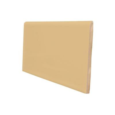 Matte Camel 3 in. x 6 in. Ceramic 6 in. Surface Bullnose Wall Tile-DISCONTINUED