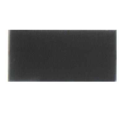 Contempo Classic Black Frosted Glass Tile - 3 in. x 6 in. Tile Sample-DISCONTINUED