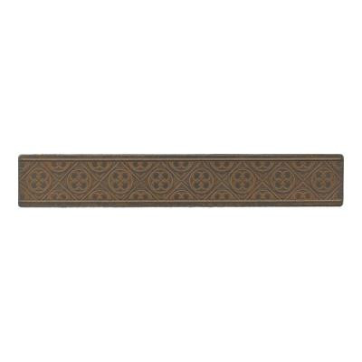 Castle Metals 2 in. x 12 in. Wrought Iron Metal Clover Border Wall Tile