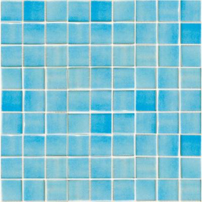 Oceanz Caribbean-1701 Recycled Glass Anti Slip 12 in. x 12 in. Mesh Mounted Floor & Wall Tile (5 sq. ft.)