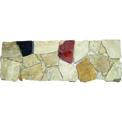 Spanish Rock Strip 4 in. x 12 in. Marble Listello Floor and Wall Tile