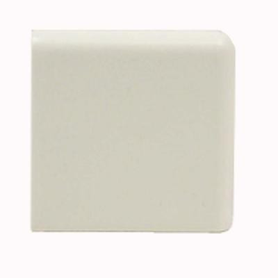 Bright Snow White 4-1/4 in. x 4-1/4 in. Ceramic Surface Bullnose Corner Wall Tile