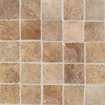 Portenza Terra di Siena 13-3/4 in. x 13-3/4 in. x 8mm Glazed Porcelain Mosaic Floor and Wall Tile