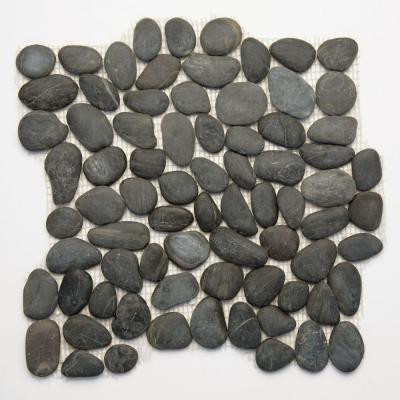 Anatolia Honed Black Sea 12 in. x 12 in. Stone Pebble Mosaic Floor and Wall Tile (10 sq. ft./Case)
