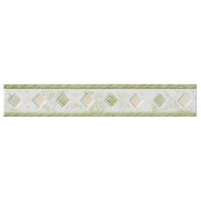 Fresno 10 in. x 1-5/8 in. Verdigris Ceramic Listel Wall Tile-DISCONTINUED