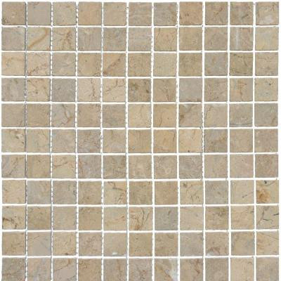 Sahara Gold 12 in. x 12 in. x 10 mm Polished Marble Mesh-Mounted Mosaic Tile (10 sq. ft. / case)