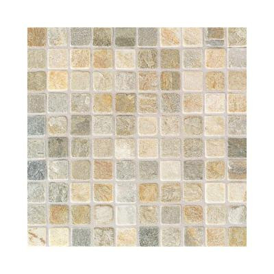 Autumn Mist 12 in. x 12 in. x 9-1/2 mm Tumbled Stone Sheet-Mounted Mosaic Floor and Wall Tile (5 sq. ft. / case)
