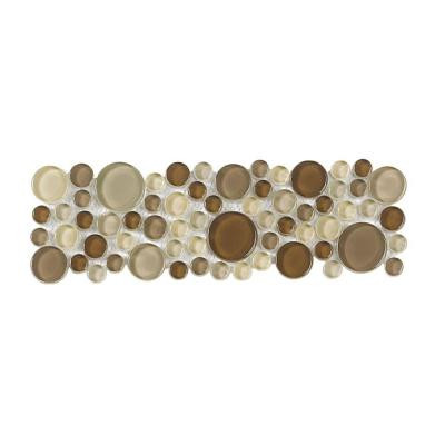 Elegant Pebble Liner 4 in. x 12 in. x 6 mm Glass Accent Strip