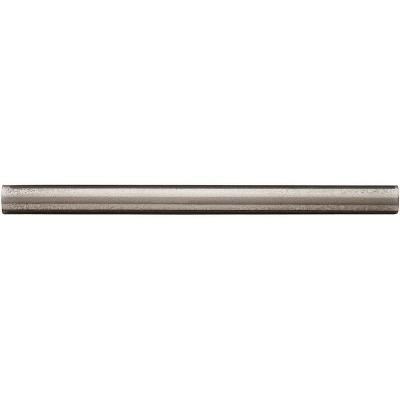 1/2 in. x 6 in. Cast Metal Pencil Liner Brushed Nickel Tile (18 pieces / case) - Discontinued