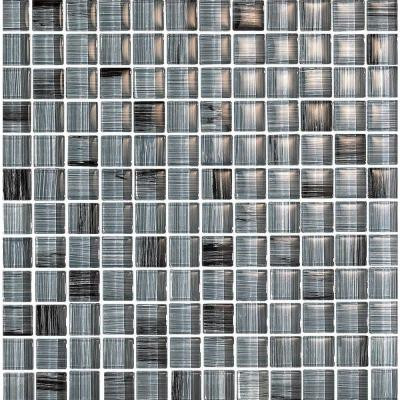 Brushstrokes Peltro-1505 Mosaic Glass Mesh Mounted - 4 in. x 4 in. Tile Sample-DISCONTINUED