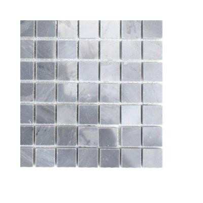 Dark Bardiglio Squares Marble Floor and Wall Tile - 6 in. x 6 in. Tile Sample-DISCONTINUED