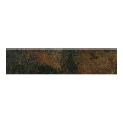 Imperial Slate 3 in. x 12 in. Black Ceramic Bullnose Floor and Wall Tile