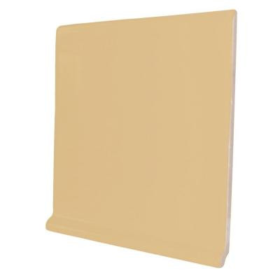 Color Collection Matte Camel 6 in. x 6 in. Ceramic Stackable Right Cove Base Corner Wall Tile-DISCONTINUED