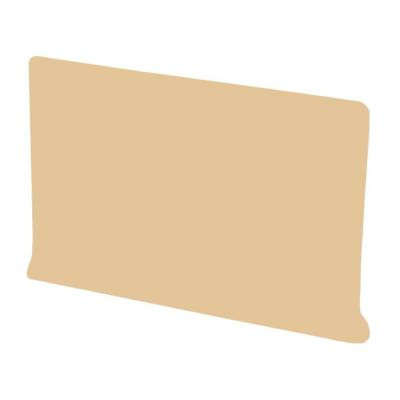 Color Collection Matte Camel 4 in. x 6 in. Ceramic Left Cove Base Corner Wall Tile-DISCONTINUED