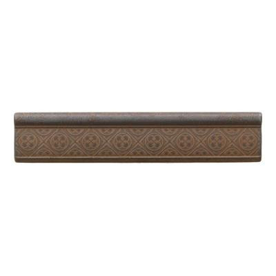 Castle Metals Wrought Iron 2-1/2 in. x 12 in. Metal Clover Ogee Wall Tile