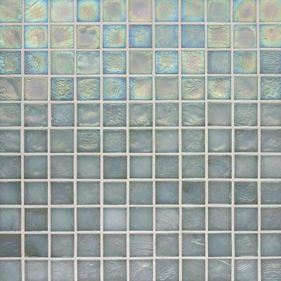 Edgewater Abalone 1 in. x 1 in. 11 3/4 in. x 11 3/4 in. Glass Floor & Wall Mosaic Tile-DISCONTINUED