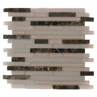 12 in. x 12 in. Temple Orient Brown Glass Tiles-DISCONTINUED