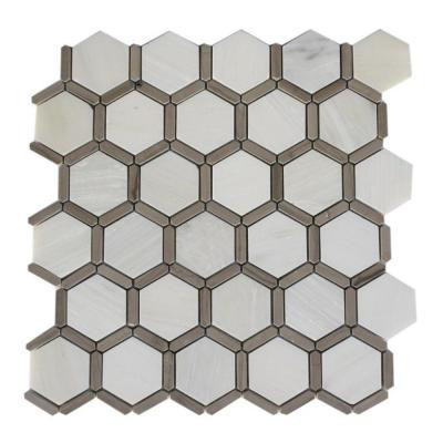 Ambrosia Oriental Blend 12 in. x 12 in. x 8 mm Stone Mosaic Floor and Wall Tile