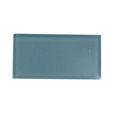 Contempo Turquoise Frosted Glass Tile Sample