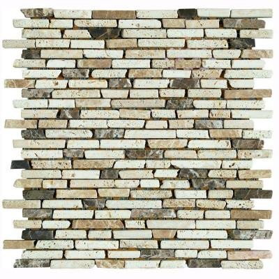 Nerva Stone 12 in. x 12 in. Natural Stone Floor and Wall Tile Mosaic-DISCONTINUED