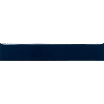 Liners Navy 1 in. x 6 in. Ceramic Flat Liner Wall Tile