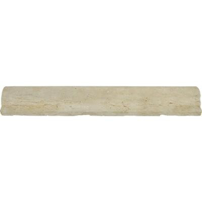 Tuscany Beige 2 in. x 12 in. Rail Molding Honed Travertine Wall Tile (10 ln. ft. / case)