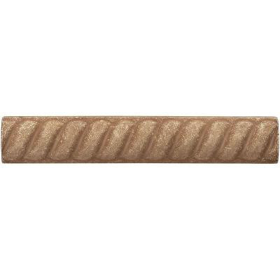 1 in. x 6 in. Cast Stone Rope Liner Noche Tile (16 pieces / case) - Discontinued