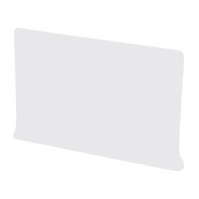 Color Collection Matte Tender Gray 4-1/4 in. x 6 in. Ceramic Left Cove Base Corner Wall Tile-DISCONTINUED