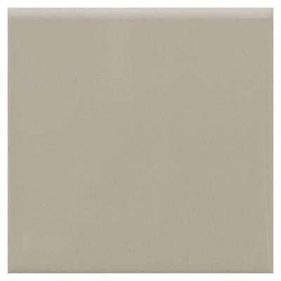 Semi-Gloss Architectural Gray 4-1/4 in. x 4-1/4 in. Ceramic Bullnose Wall Tile