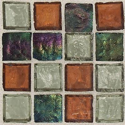 Egyptian Glass Amber Medley 12 in. x 12 in. x 6 mm Glass Face-Mounted Mosaic Wall Tile