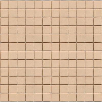 Coffeez Latte-1101 Mosiac Recycled Glass Mesh Mounted Floor and Wall Tile - 3 in. x 3 in. Tile Sample
