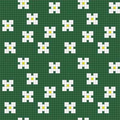 Bloom Summer Motif 24 in. x 24 in. Glass Wall and Light Residential Floor Mosaic Tile