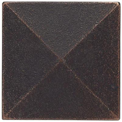 2 in. x 2 in. Cast Metal Pyramid Dot Dark Oil Rubbed Bronze Tile (10 pieces / case) - Discontinued