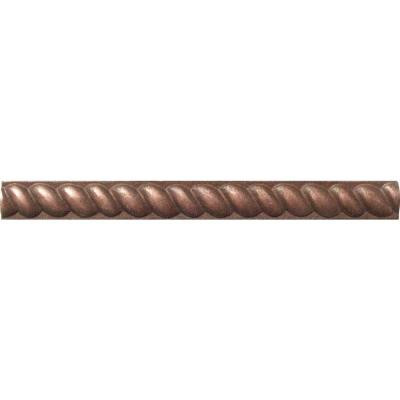 Copper Half Round Rope 1/2 in. x 6 in. Metal Molding Wall Tile