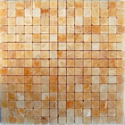 Honey Onyx 12 in. x 12 in. Marble Mosaic Floor and Wall Tile-DISCONTINUED