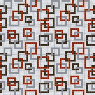 Links Rust Motif 24 in. x 24 in. Glass Wall and Light Residential Floor Mosaic Tile