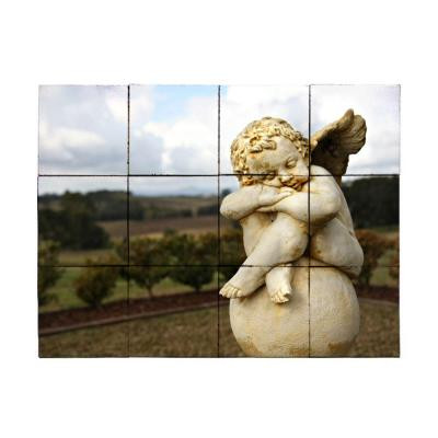 Angel2 24 in. x 18 in. Tumbled Marble Tiles (3 sq. ft. /case)