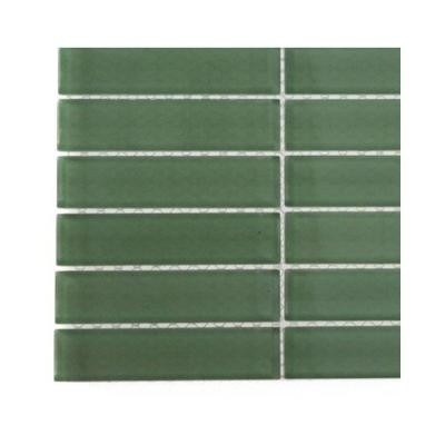 Contempo Spa Green Polished Glass - 6 in. x 6 in. Tile Sample-DISCONTINUED