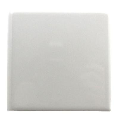 Semi-Gloss White 6 in. x 6 in. Ceramic Bullnose Wall Tile
