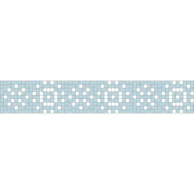 Jubilation Breeze Border 117.5 in. x 4 in. Glass Wall and Light Residential Floor Mosaic Tile